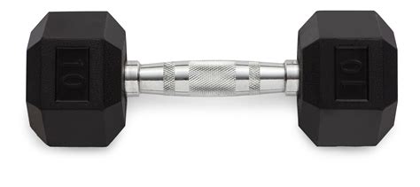 Weider Rubber Hex Dumbbell With Knurled Grip 10 Lbs