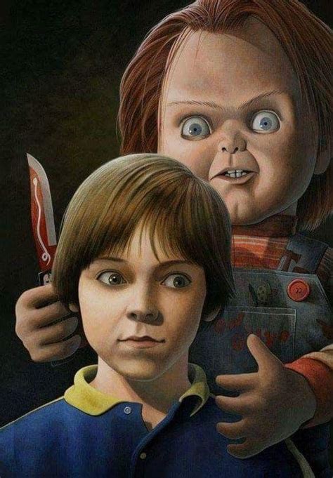 Horror Movie Art Childs Play 1988 Chucky And Andy By Byron Winton