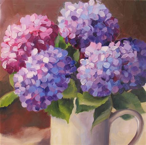 Beautiful Hydrangea Oil Painting Via Nel S Everyday Painting Blog