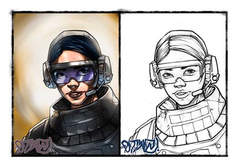 R6 Siege Portraits Sketch To Digital On Behance