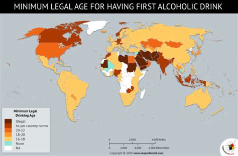World Map Depicting Minimum Legal Age In Countries Answers