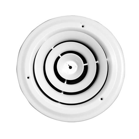 Circular ceiling air diffuser for supply or extract air. TruAire 12 in. Round Air Diffuser-800-12 | Ceiling ...