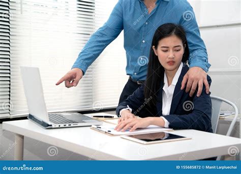 Addressing Workplace Sexual Harassment Is Asian Pretty Woman Secretary Suffer Assault And