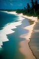 Lexica - Photograph of Georgetown Guyana blue beach taken on Portra 400
