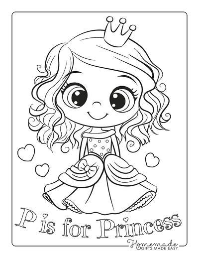 The Cutest Princess Coloring Pages For Free Princess