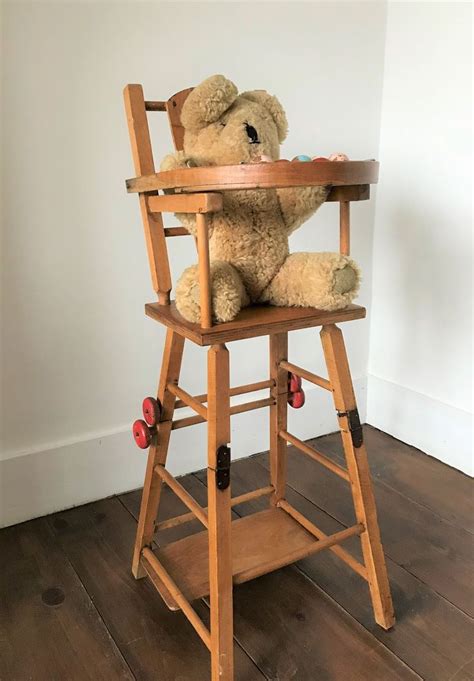 reserved doll s high chairvintage toy high etsy uk vintage high chairs chairs repurposed