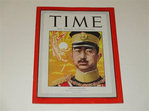 May 211945 Time Magazine Japanese Emperor Hirohito End Of The War