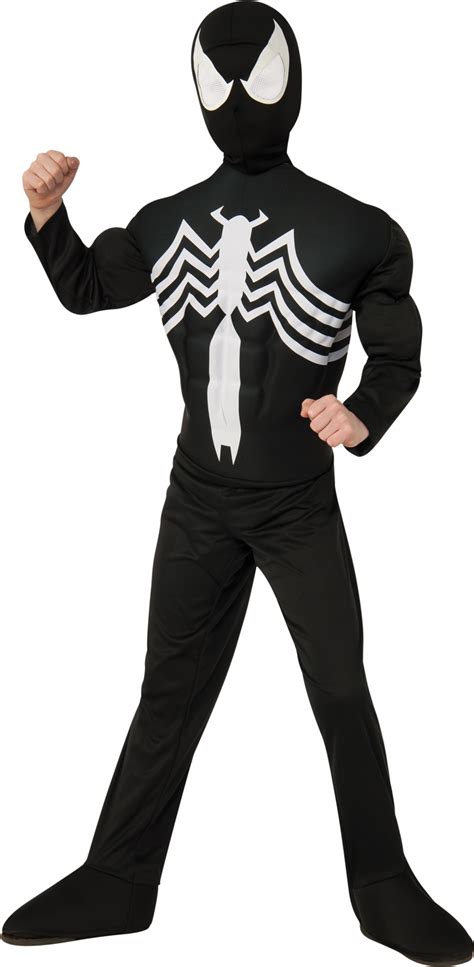 Ultimate Black Spider Man Muscle Chest Kids Costume