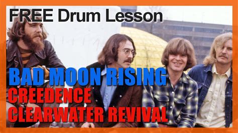 Bad Moon Rising Creedence Clearwater Revival ★ Free Video Drum Lesson How To Play Song Doug