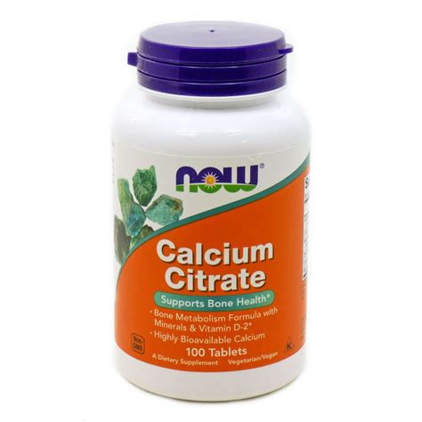 Calcium Citrate By Now Foods 100 Tablets