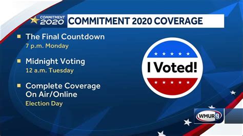 Commitment 2020 Programming Note Election Coverage From Wmur