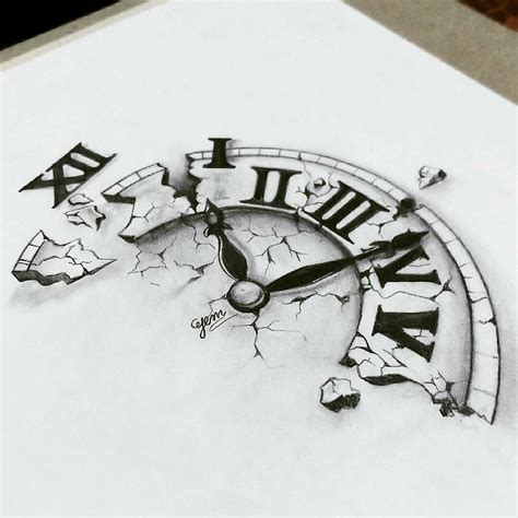 There are 211 pencil drawing clock for sale on etsy, and. Broken clock pencil drawing in 2020 (mit Bildern ...