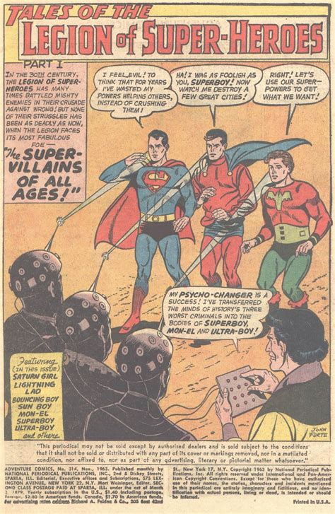 Days Of Adventure Adventure Comics 314 November 1963