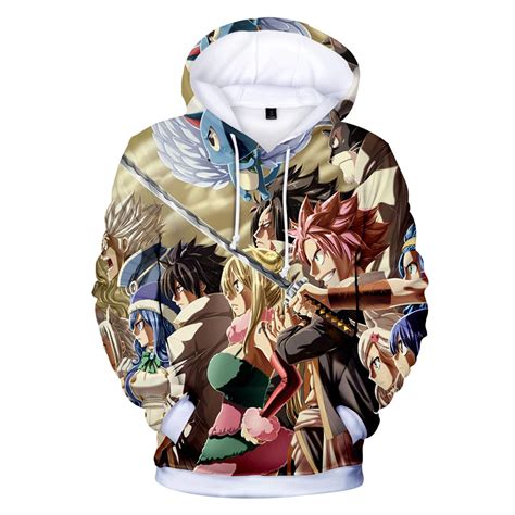 Mens Fairy Tail Anime Merchandise Pullover Hoodie