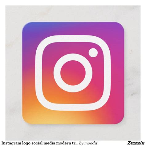 The @handle is one of the most popular ways to display instagram information on a business card. Instagram logo social media modern trendy business calling ...