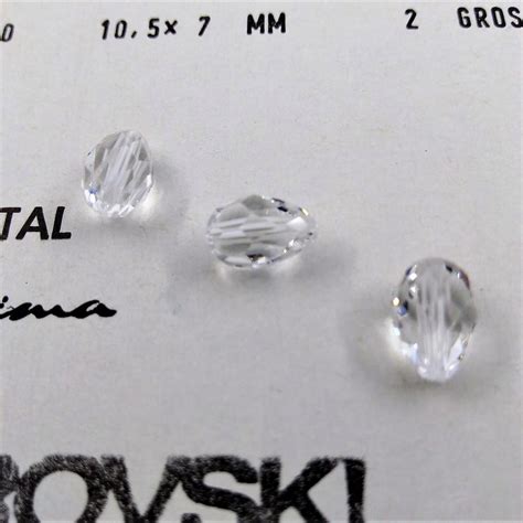 Vintage Teardrop Shape Swarovski Crystal Bead Crystal Mm X