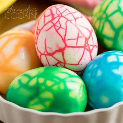 Cracked Colored Eggs Tutorial Amandas Cookin