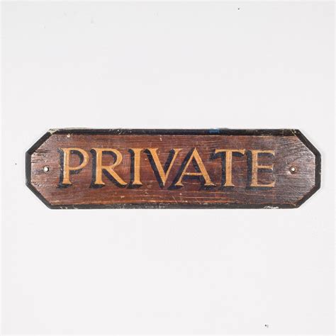 Hand Painted Wooden Private Sign C1920 S16 Home San Francisco Ca