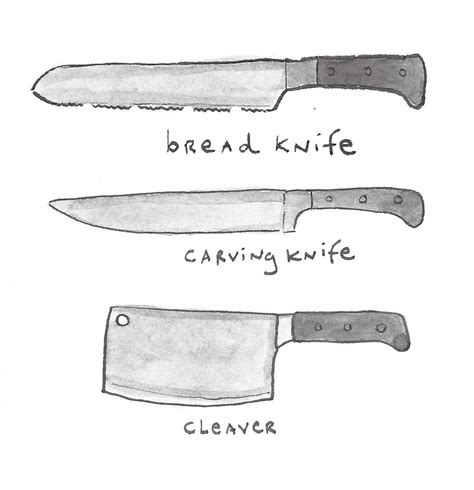 Kitchen Knife Set With Their Names