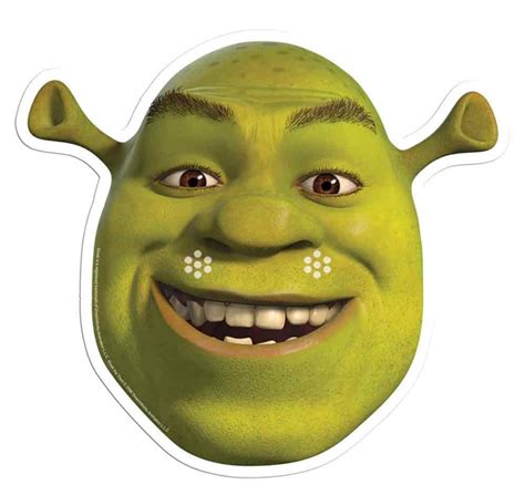 Shrek Single Card Party Face Mask In Stock Now With Free Uk Delivery