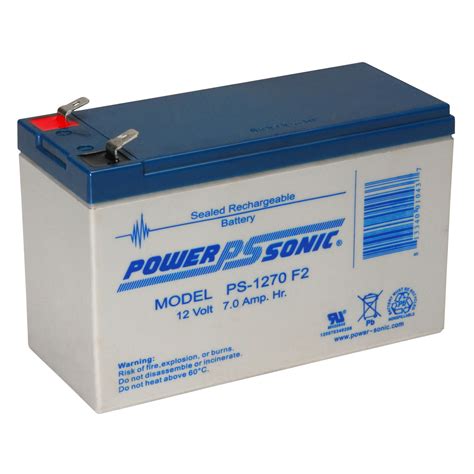 Power Sonic Ps 1270 12v 7ah Rechargeable Battery F1 Terminal Battery Pete