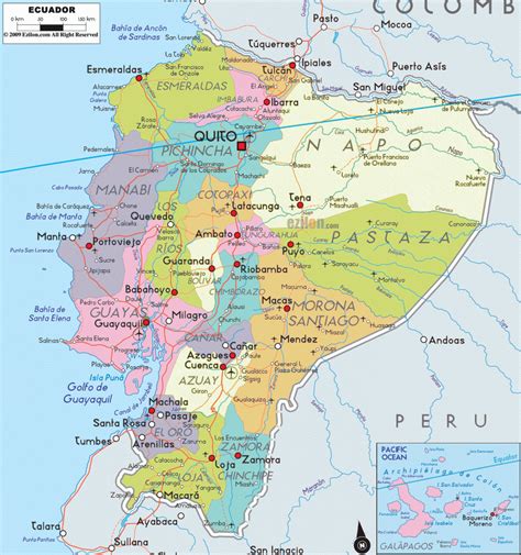 Map Of Ecuador Travelsmapscom