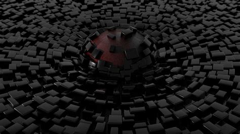 🥇 Black Cubes Spheres 3d Rendering Wallpaper 35543