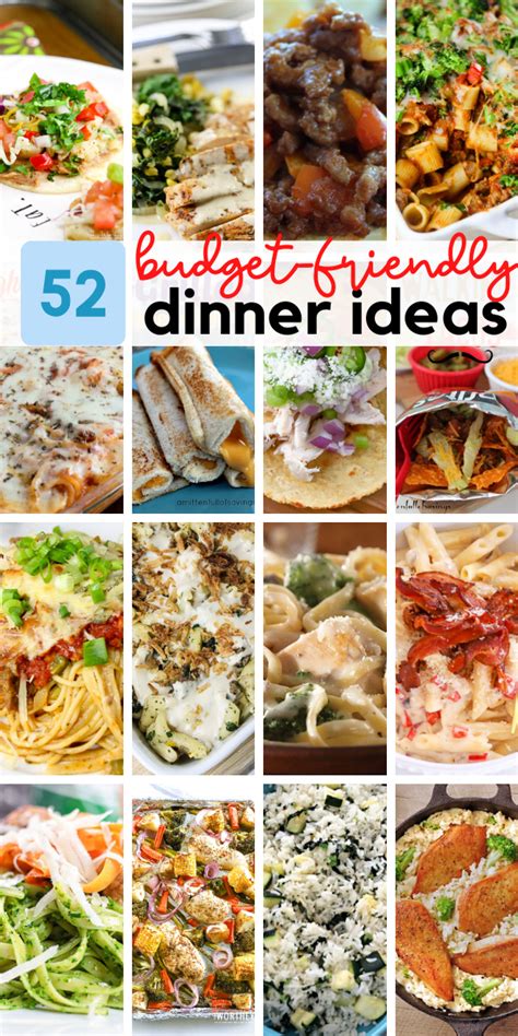 52 Budget Friendly Dinner Ideas Budget Friendly Recipes Budget