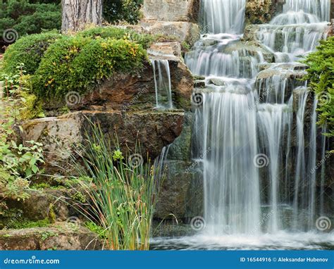Peaceful Waterfall Stock Photo Image Of Flowing Nature 16544916