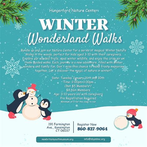 Winter Wonder Walks At Hungerford Nature Center Kids Out And About