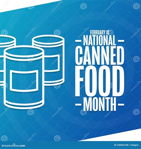 February Is National Canned Food Month Holiday Concept Stock Vector