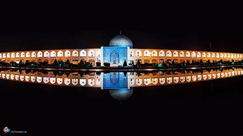 Hd Wallpaper Brown Bridge Isfahan Iran Bridges Night Light