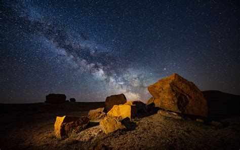 Wallpaper 2560x1600 Px Galaxy Milky Nature Night Rocks Stars