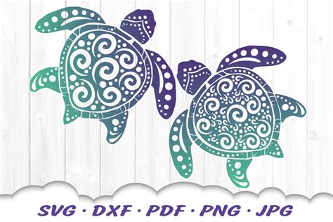Spiral Sea Turtle Svg Dxf Cut Files Bundle Svgs My Xxx Hot Girl
