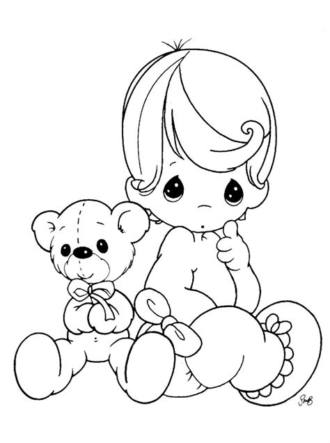 Print and color this picture and when you are done, stick it on t. Free Printable Baby Coloring Pages For Kids