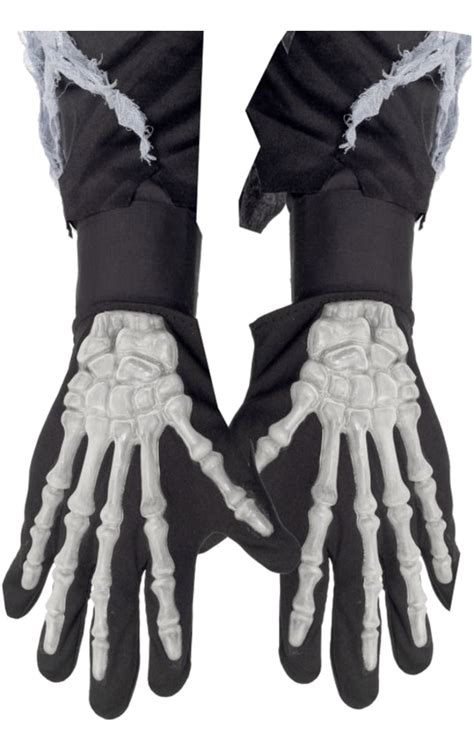 Adult Skeleton Gloves Angels Fancy Dress Warehouse