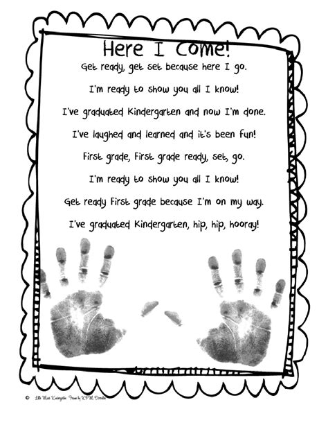 Simply Centers End Of The Year Kindergarten Poem