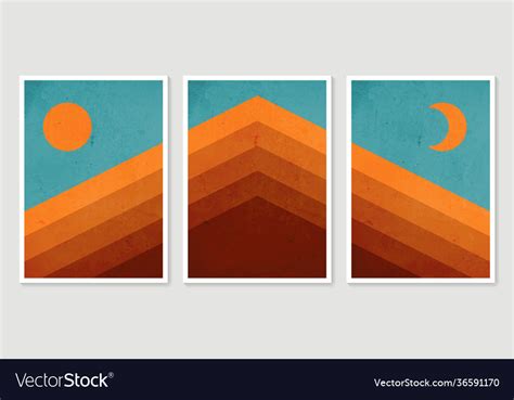 Collection Modern Minimalist Art Print Abstract Vector Image