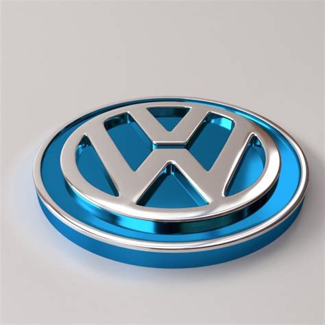 Volkswagen Logo 3d Model In Araba Parçaları 3dexport