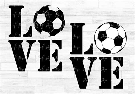 Soccer Svg Love Soccer Clip Art Soccer Ball Sublimation Etsy