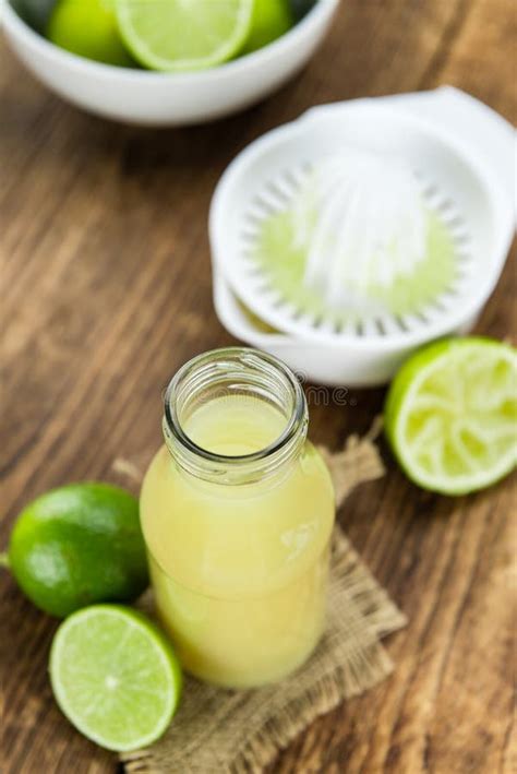 Fresh Made Lime Juice Stock Image Image Of Drink Closeup 95658721