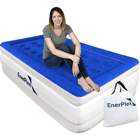 Enerplex Luxury 13 Inch Double High Twin Air Mattress With Built In