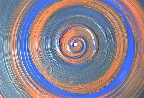 Gambar Abstrak Spiral Gelombang Garis Warna Biru Lukisan Latar