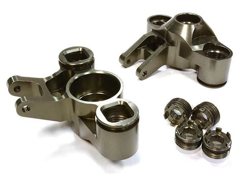 Billet Machined Steering Knuckles For Traxxas 110 Et Maxx Need 6x13mm