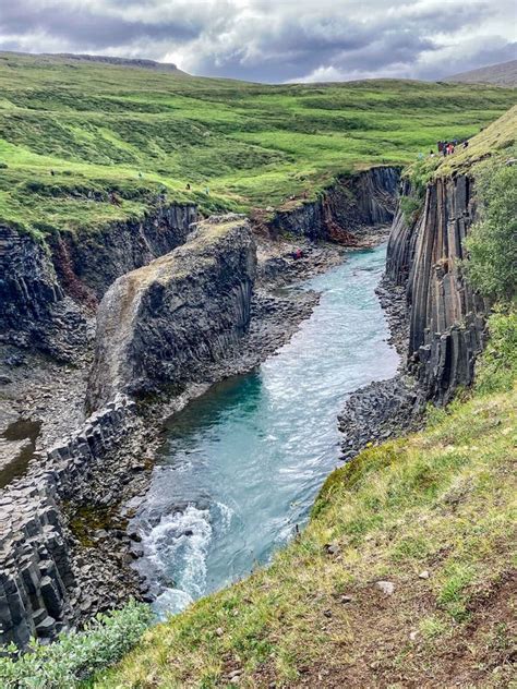 Studlagil Basalt Canyon In The Jokuldalur Valley In Iceland Stock Image