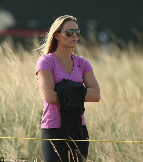 Lindsey Vonn Looks Glum As Tiger Woods Struggles At British Open