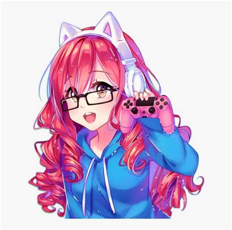 Kawaii Anime Girl Gamer Png Image Transparent Png Free Download On Seekpng