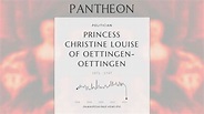 Princess Christine Louise of Oettingen-Oettingen Biography - Duchess ...
