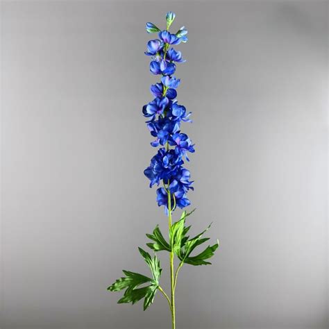 Delphinium Blue 86 Cm High Artificial Stem With Foliage