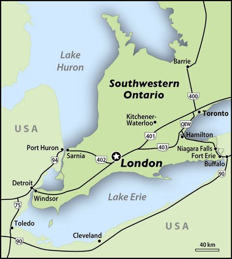 To write a new london, ontario article, enter the page title in the box below. Map showing location of London, Ontario. | Download ...